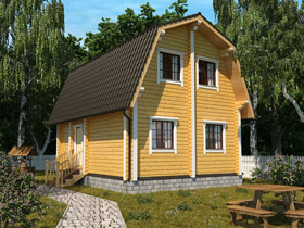 Дом из бруса «Дачник», Изготовление корпусной мебели на заказ, Изготовление и монтаж дверей и окон из ПВХ, алюминиевого профиля и дерева, Строительство домов и коттеджей под ключ из любого материала, Кемерово